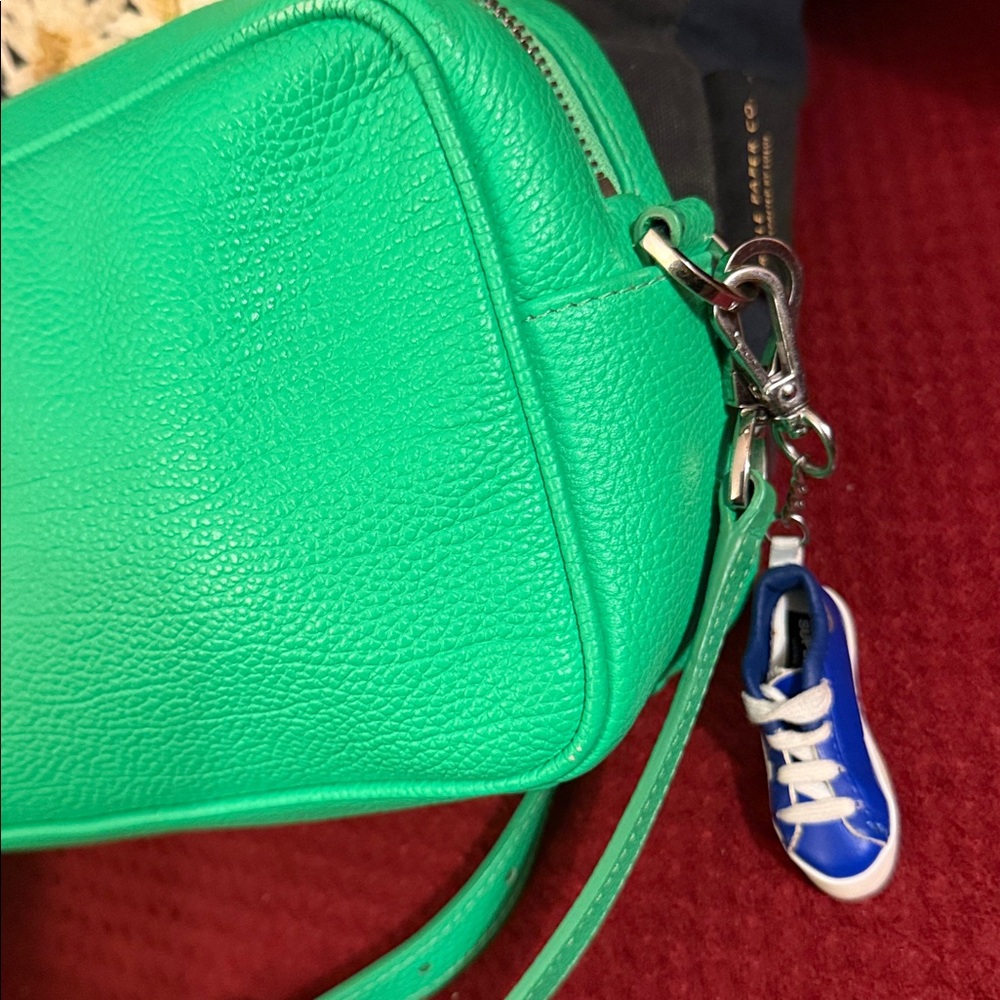 Golden Goose Star Patch Leather Crossbody Bag Green - Picture 10 of 10